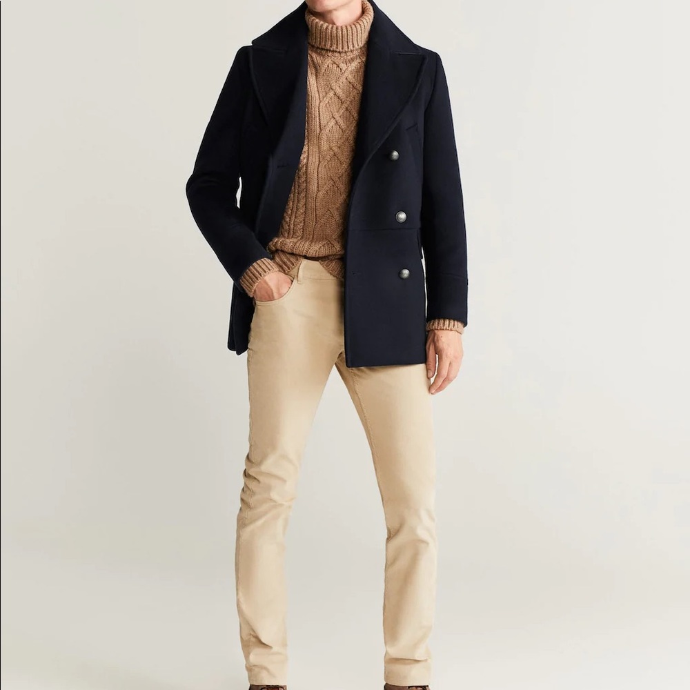 Mango Man - Double Breasted Wool Coat